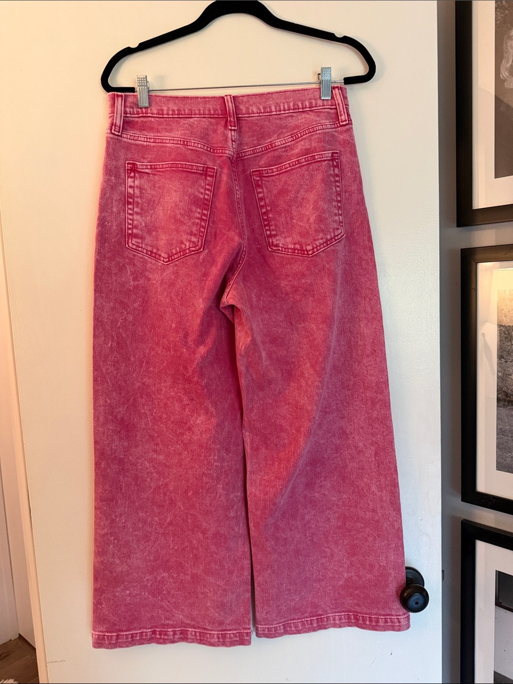 GAP High Rise Stride Ankle Wide Leg Jeans Sugar Pink Size 29 8R #X30 - Picture 6 of 7